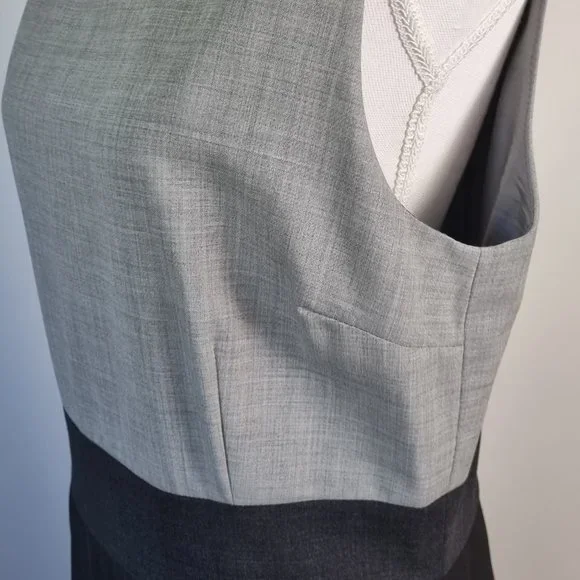 Pink Tartan Sleeveless Wool Blend Sheath Dress Size 10 - Picture 6 of 14